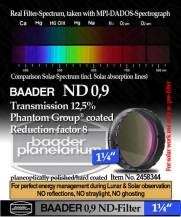 Filtr Baader 2458344 neutrální šedý 1.25" ND=0.9 (T=12.5%)