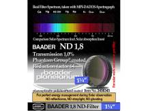 Filtr Baader 2458345 neutrální šedý 1.25" ND=1.8 (T=1%)