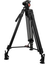 Stativ OMEGON 300V BASIC  s fluidní videohlavou a talířky